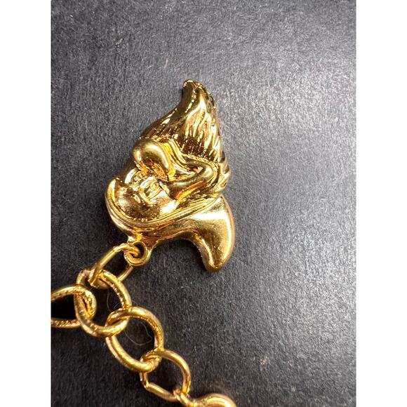 Vintage Disney Seven Dwarfs Gold Tone Charm Bracelet 6.5” - Picture 14 of 16